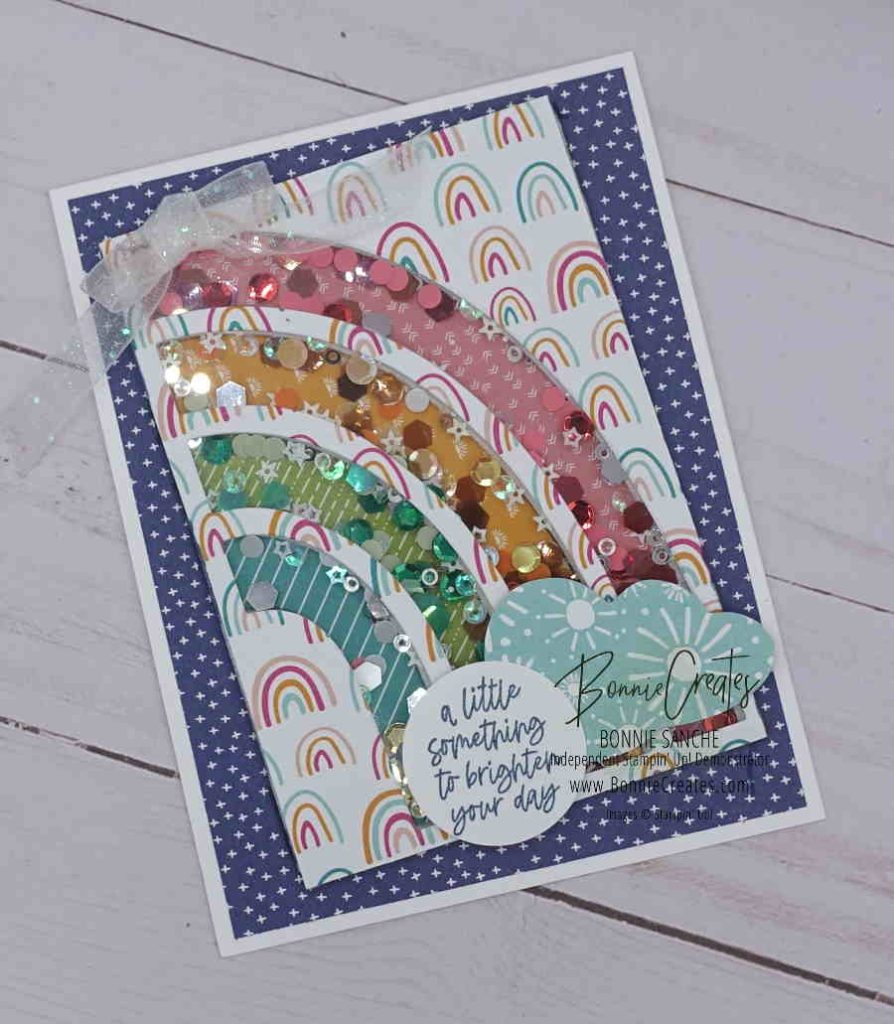 Rainbow of Happiness Shaker Card - Bonnie Sanche - Stampin' Up ...
