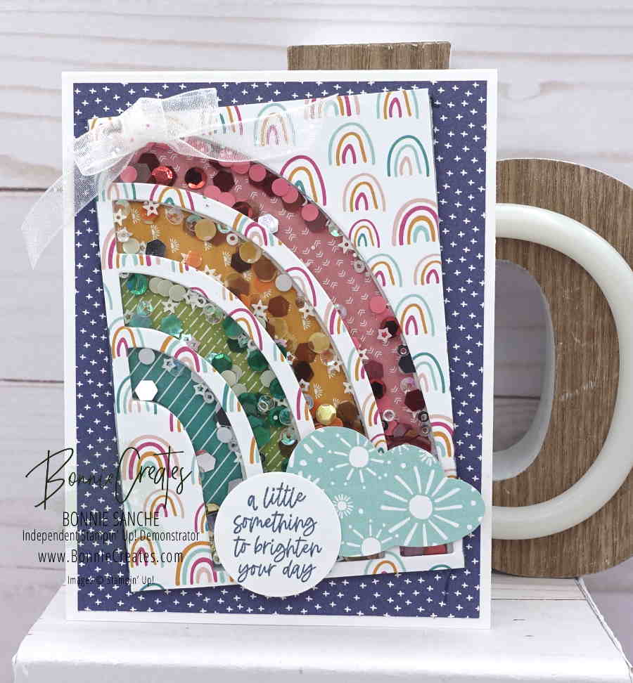 Rainbow of Happiness Shaker Card - Bonnie Sanche - Stampin' Up ...
